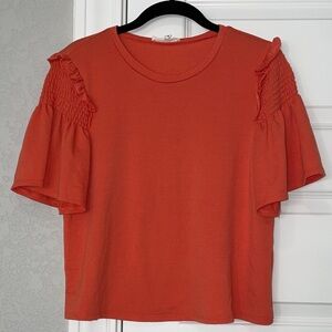 June & Hudson Coral Short Sleeve Top